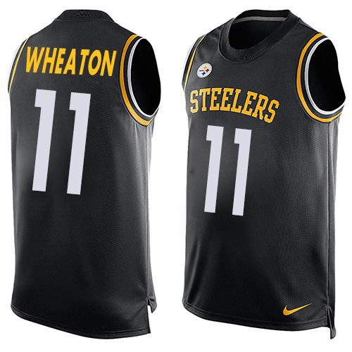 Men's Limited Markus Wheaton Nike Jersey Black - #11 Player Name & Number Tank Top NFL Pittsburgh Steelers